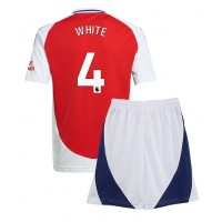 Arsenal Ben White #4 Heimtrikotsatz Kinder 2024-25 Kurzarm (+ Kurze Hosen)